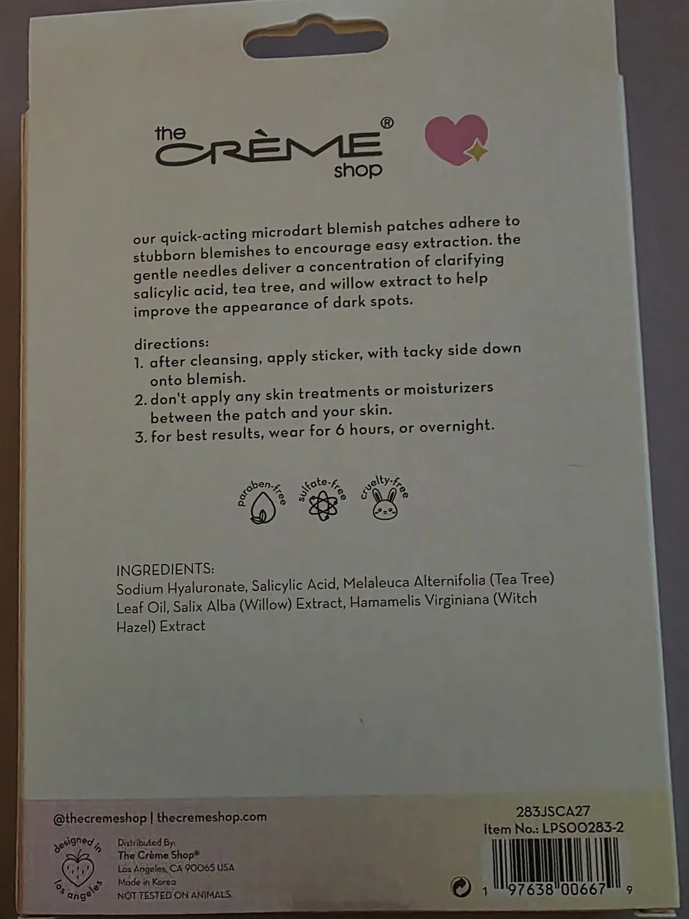 The Crème Shop Microdart Blemish Hydrocolloid Patches